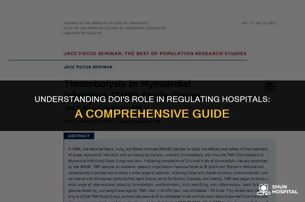 what is doi regulate hospital
