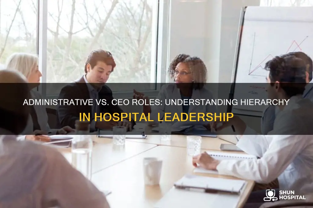 what is higher an administrative or ceo hospital setting