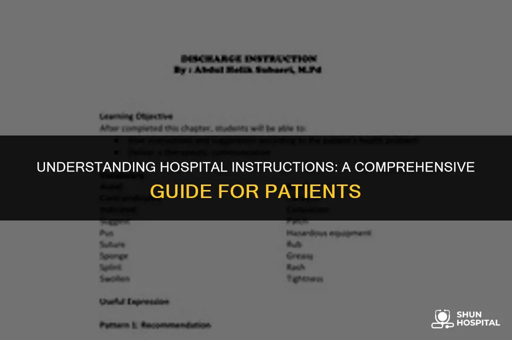 what is hospital instruction