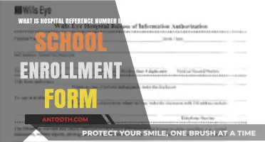 Understanding Hospital Reference Numbers in School Enrollment Forms