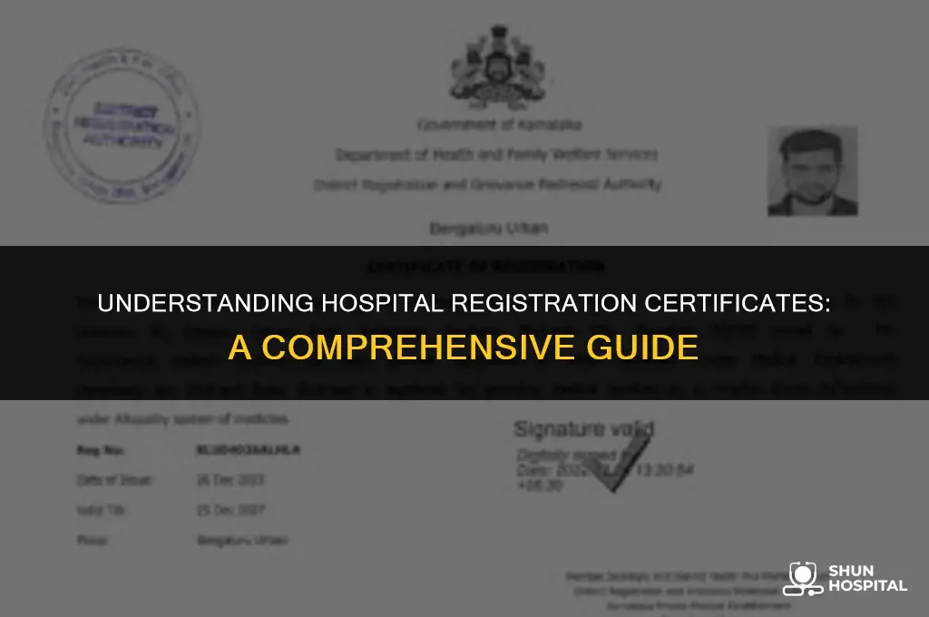 what is hospital registration certificate