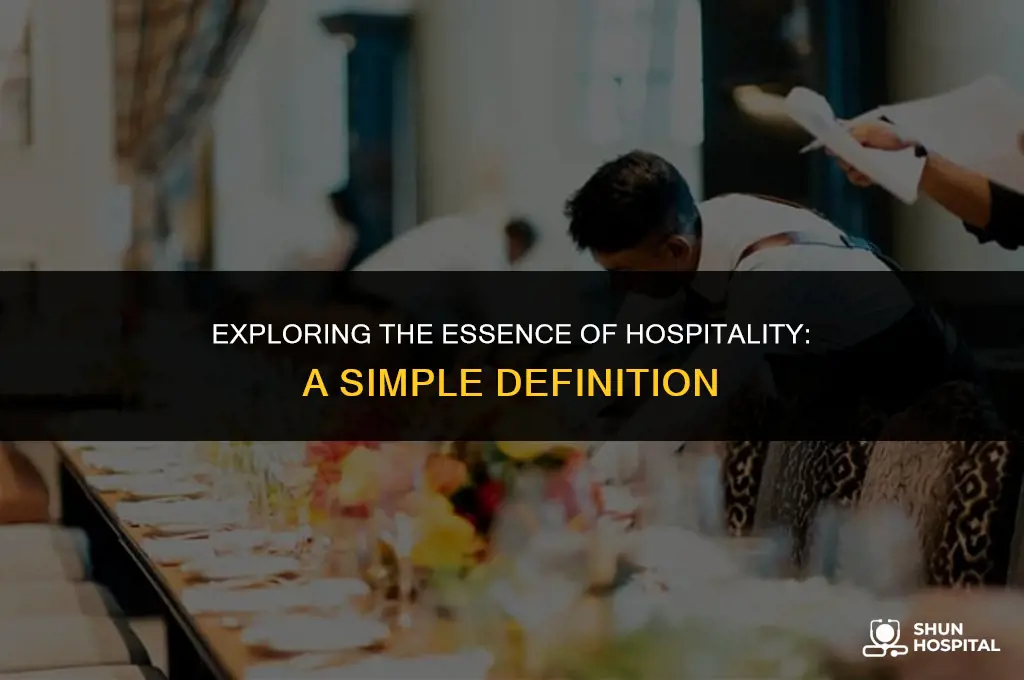 what is hospitality simple definition