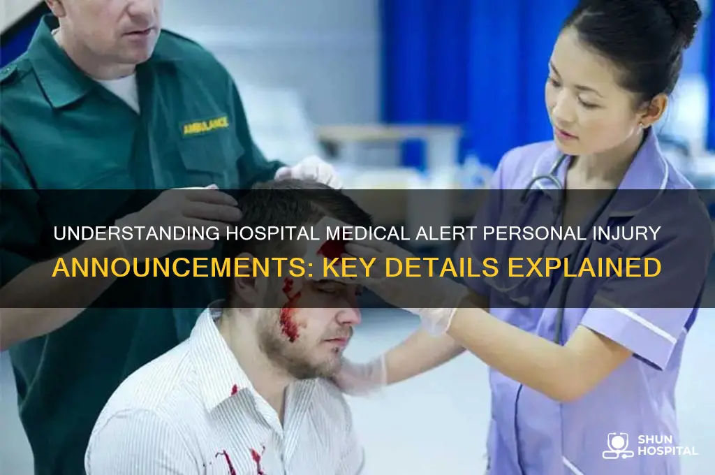what is in hospital medical alert personal injury announcement