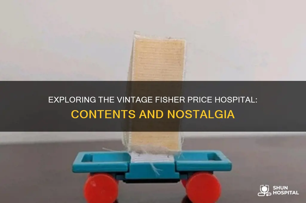 what is included in the vintage fisher price hospital