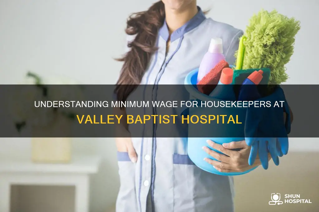 what is minimum wage for housekeeper valley baptist hospital