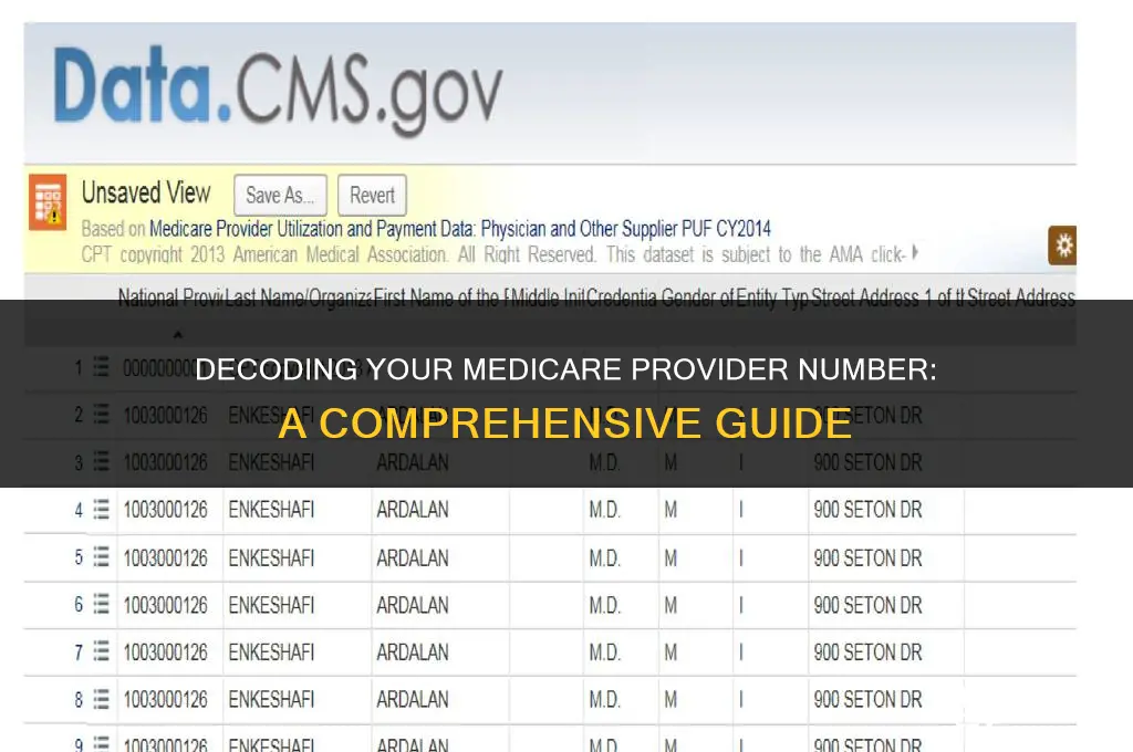 what is my medicare provider number