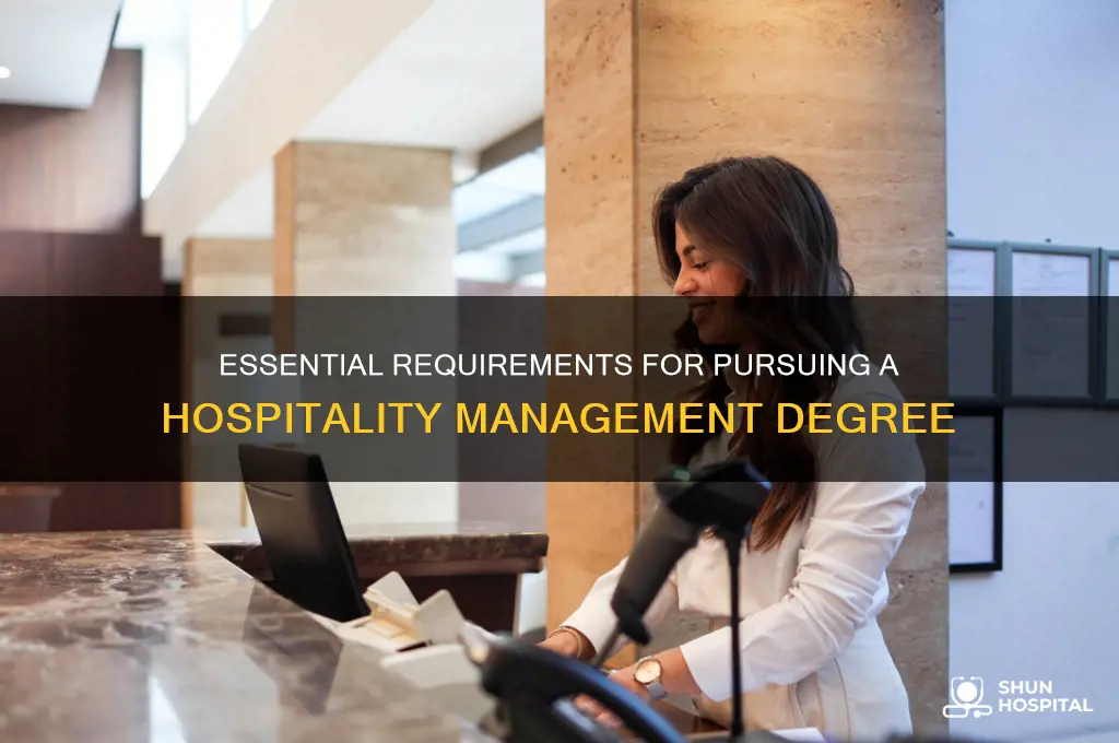 what is required for a degree in hospitality management