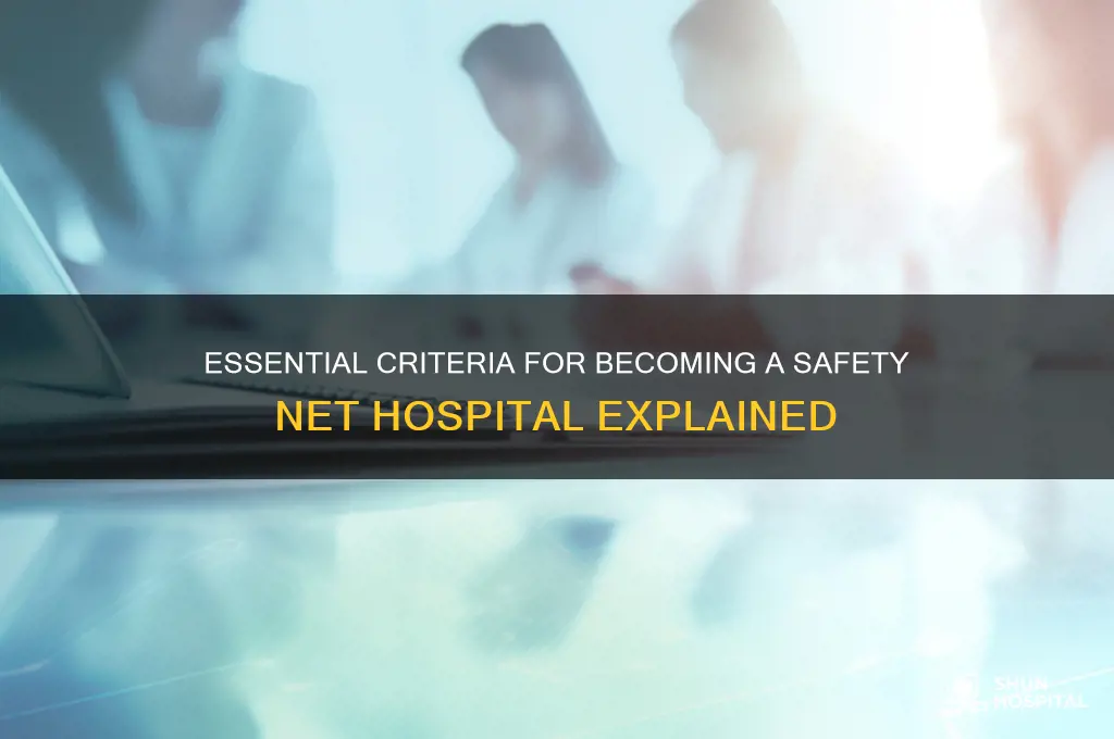 what is required to be a safety net hospital