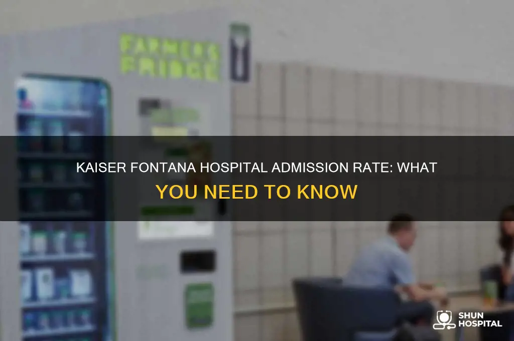 what is the admiision rate to kaiser hfontana hospital