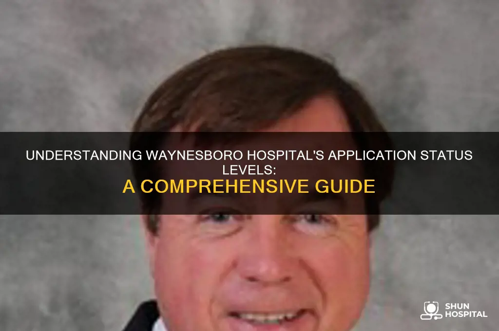what is the application status levels with waynesboro hospital