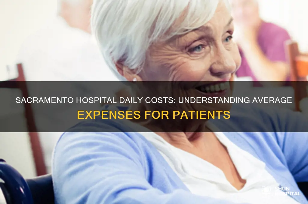 what is the average daily hospital cost in sacramento