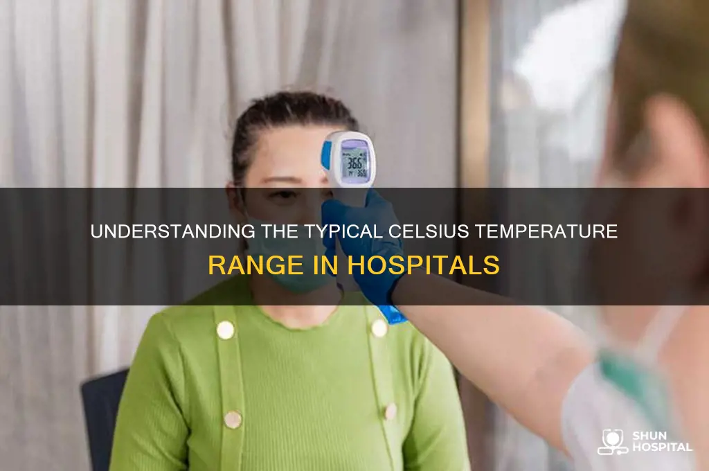 what is the average temperatur in celcius of a hospital