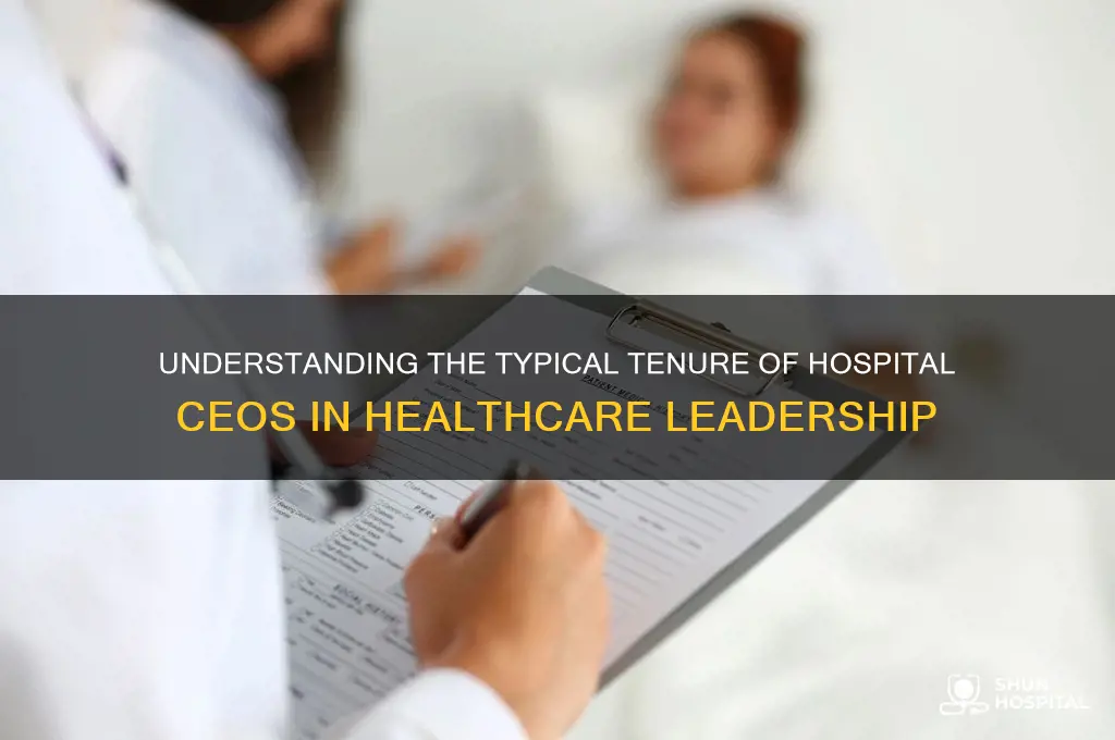 what is the average tenure of a hospital ceo