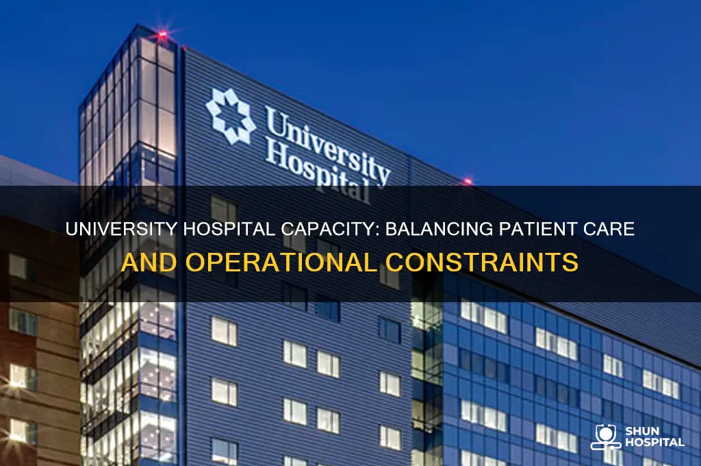 what is the capacity and constraints of a univeristy hospital