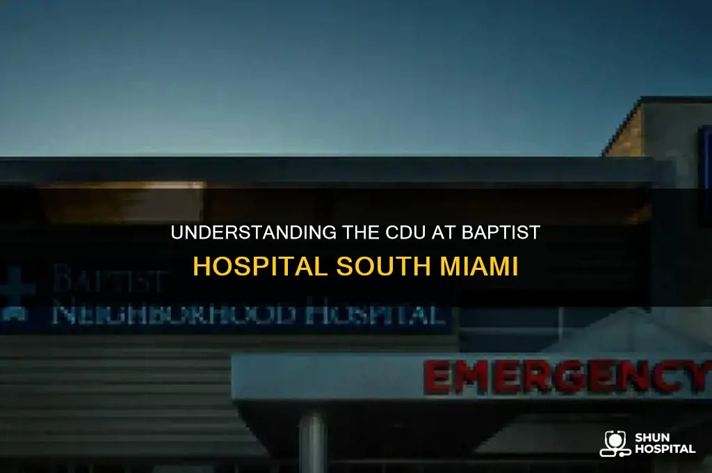 what is the cdu in a hospital baptist south miami