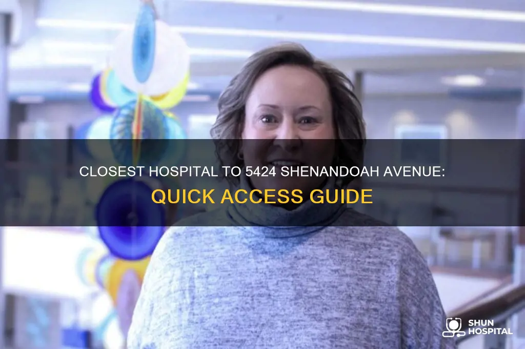 what is the closest hospital to 5424 shenandoah avenue