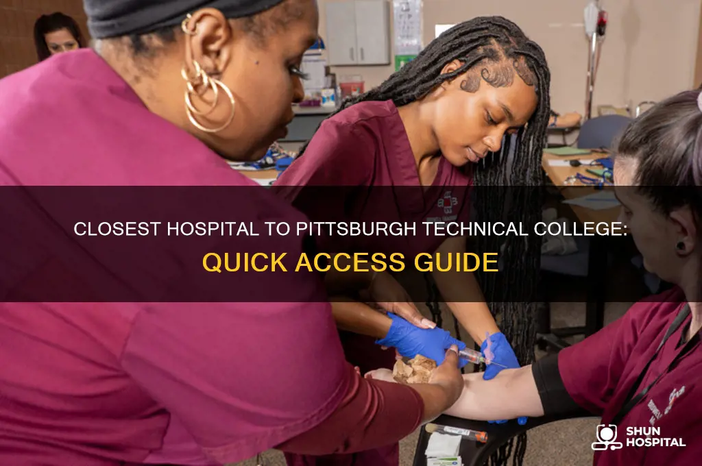 what is the closest hospital to pittsburgh technical college