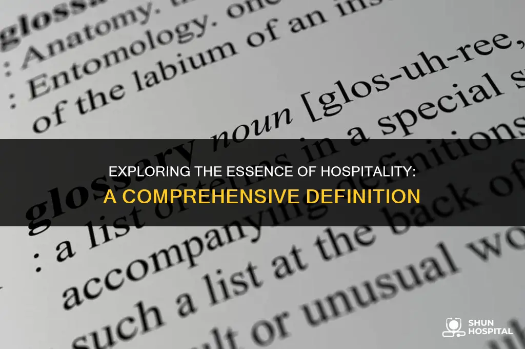what is the definition of hospitality