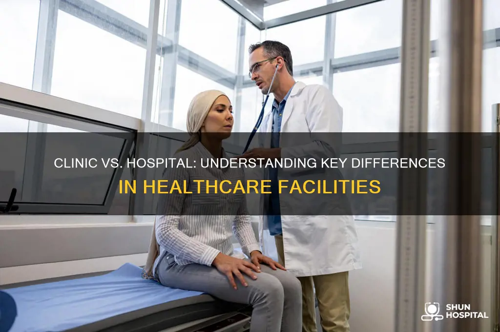 what is the difference between a clinic and hospital