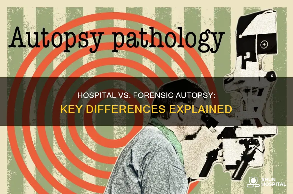 what is the difference between a hospital and forensic autopsy