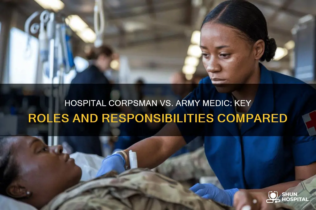 what is the difference between a hospital corpsman army medic