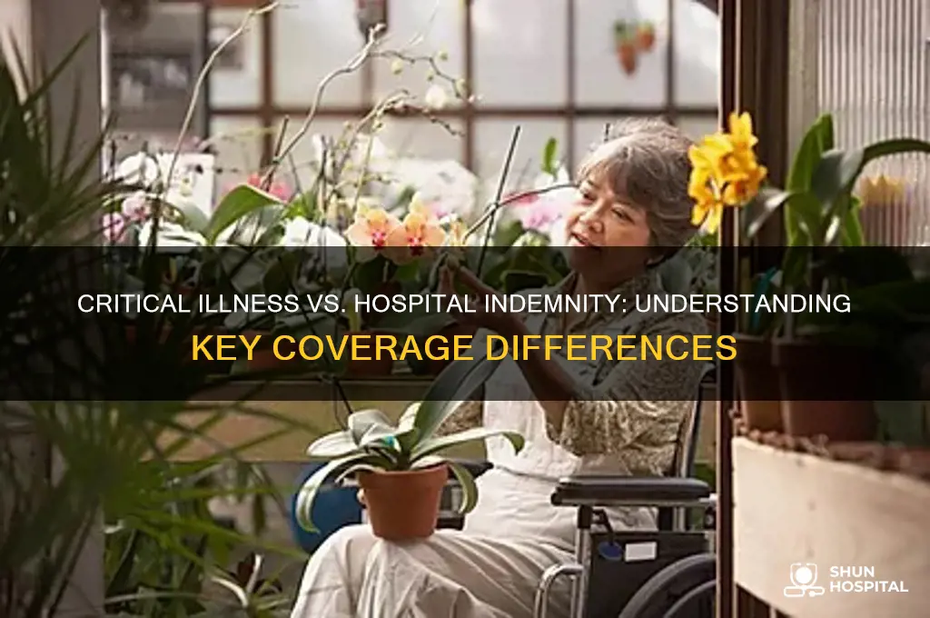 what is the difference between critical illness and hospital indemnity
