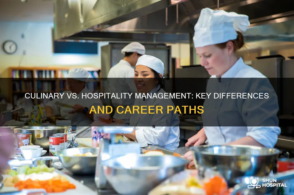 what is the difference between culinary management and hospitality management