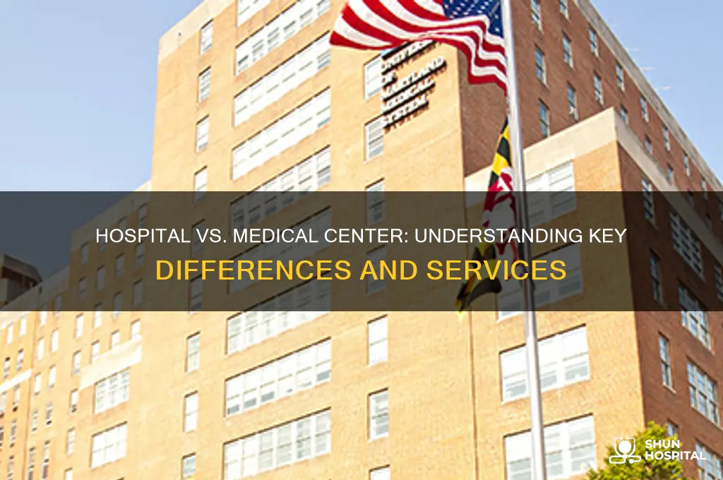 what is the difference between hospital and medical center