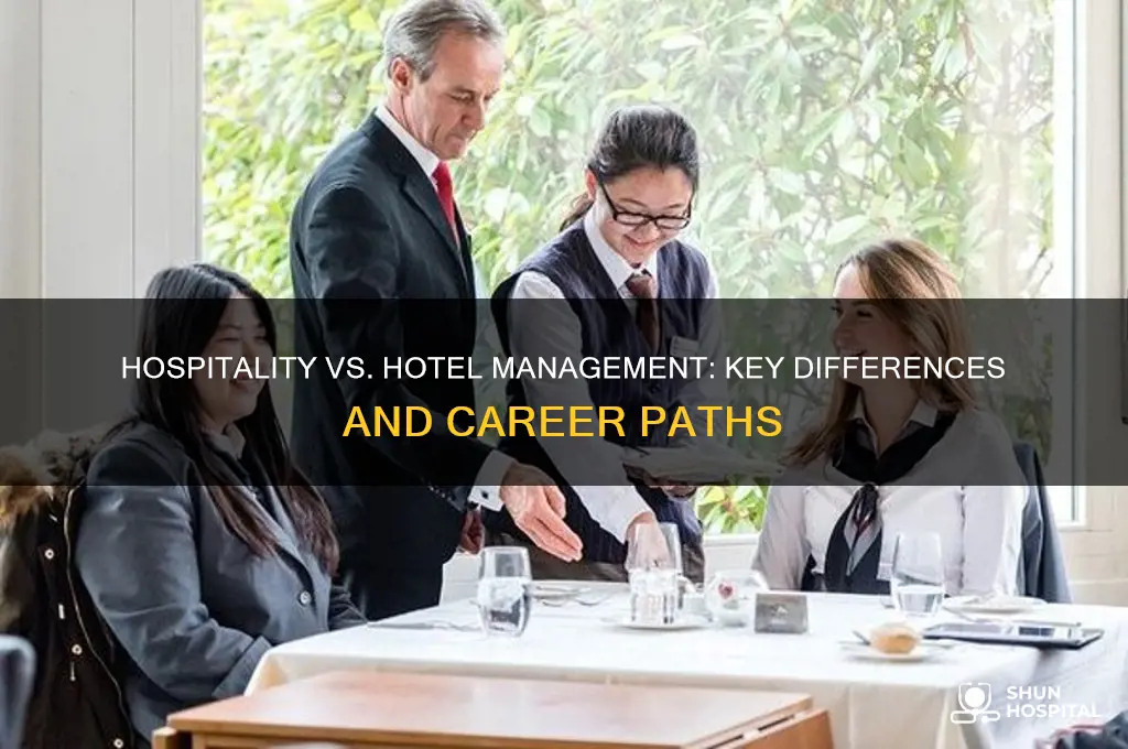 what is the difference between hospitality and hotel management