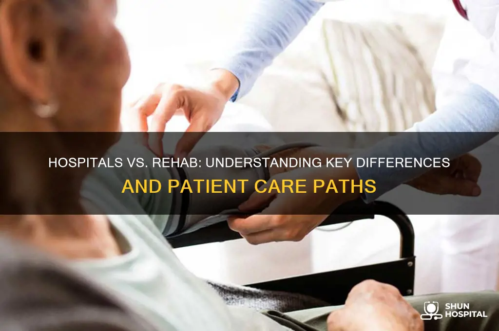 what is the difference between hospitals and rehabilitation programs