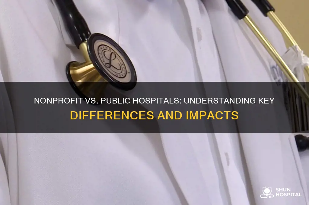 what is the difference between nonprofit and pubic hospitals
