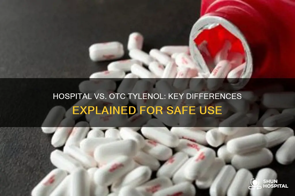 what is the difference in hospital and otc tylenol
