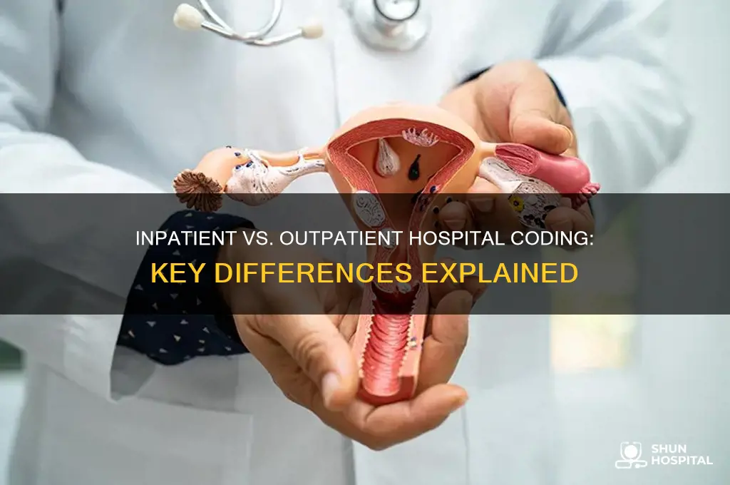 what is the difference in hospital coding inpatient versus outpatient