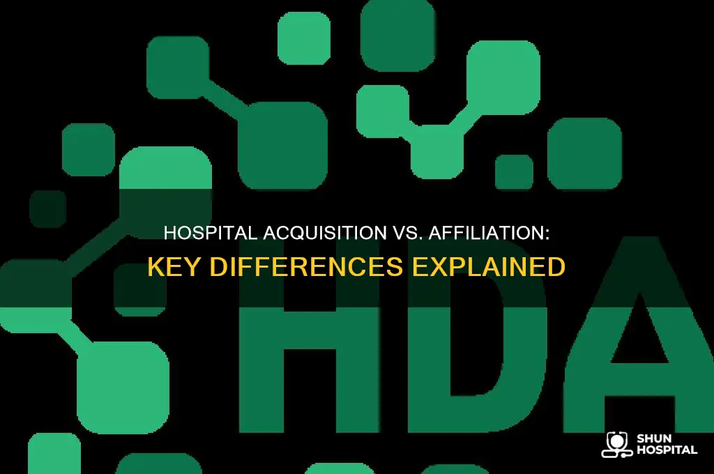 what is the differfernce between hospitla acquisition and hospital affilitaion