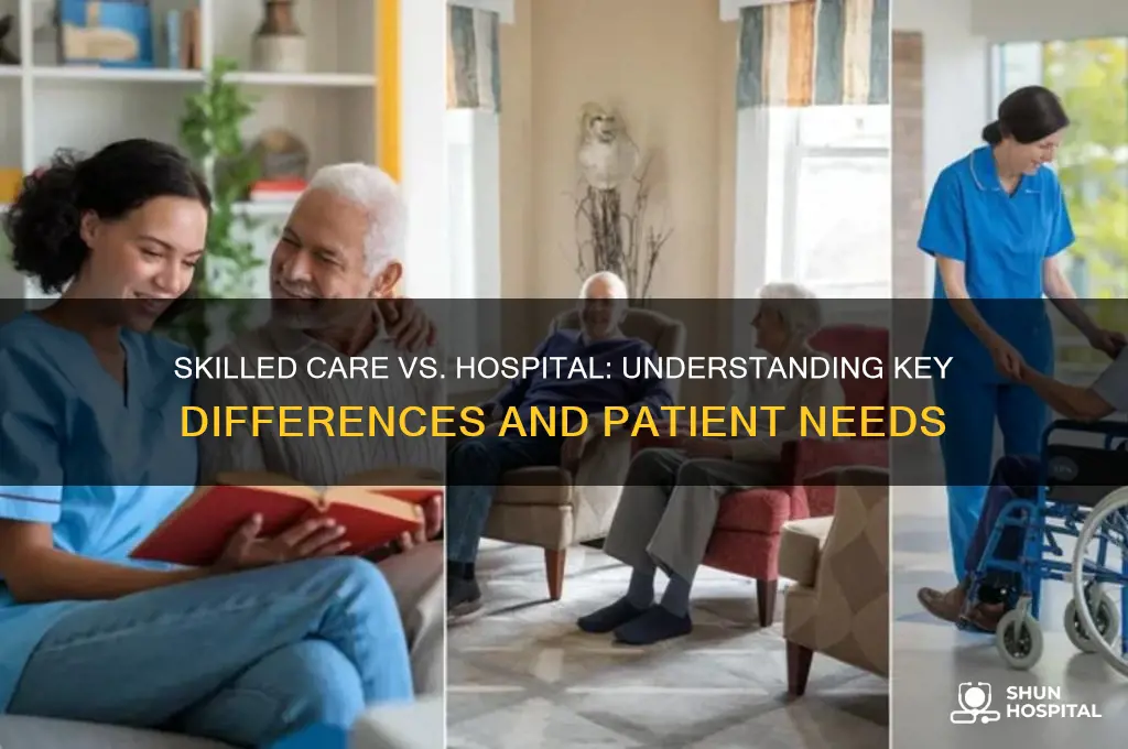what is the differnce between skilled care and hospital