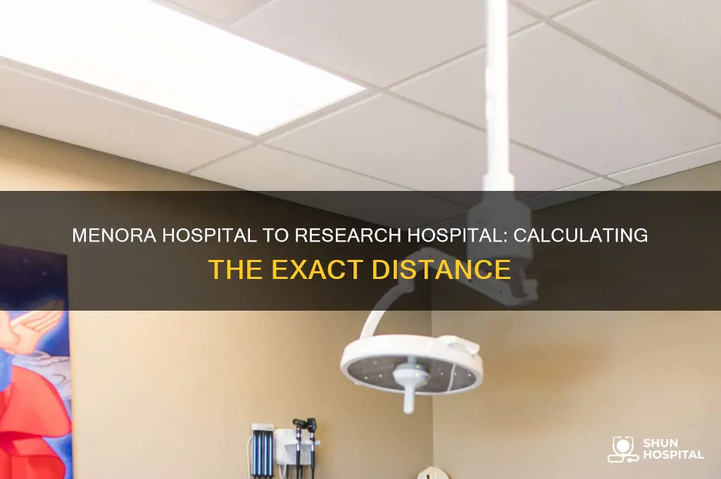 what is the distance between menora hospital and research hospital