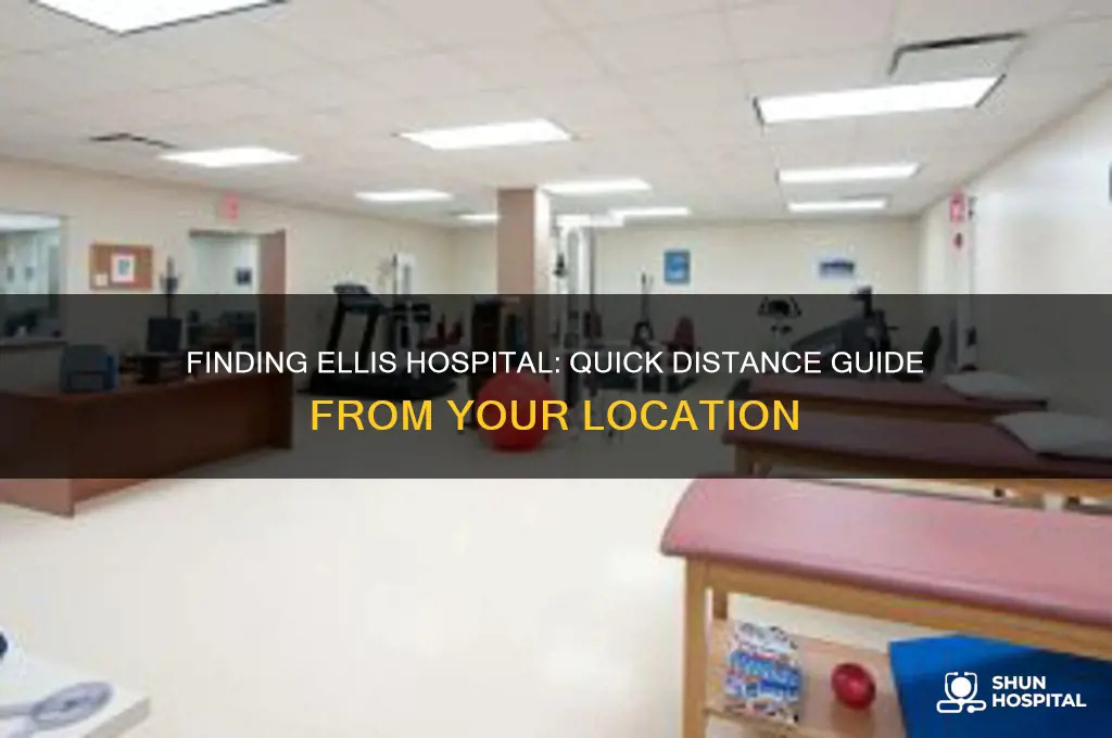 what is the distance to ellis hospital from my location