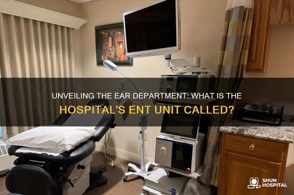 what is the ear department at the hospital called