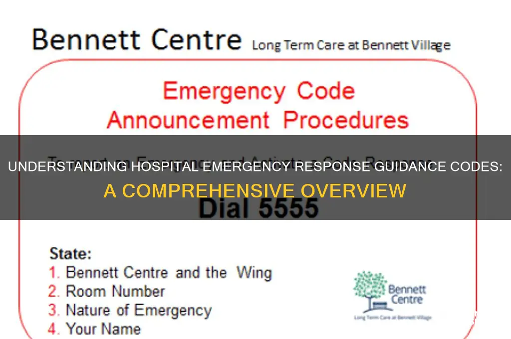 what is the emergency response guidance code for hospital