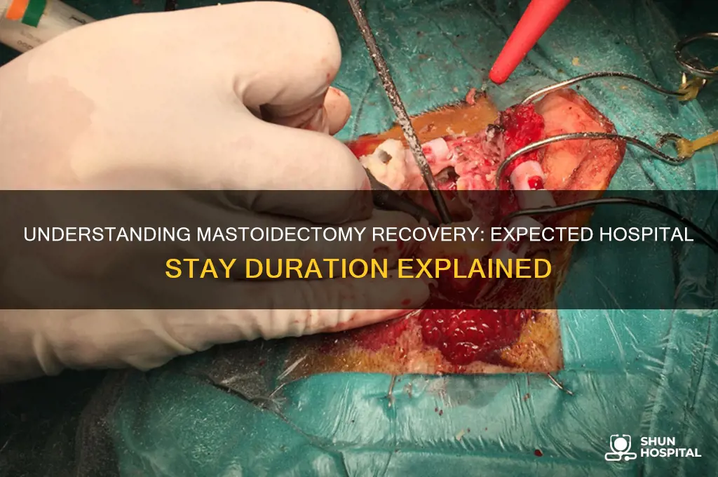 what is the expected hospital stay for a mastoidectomy