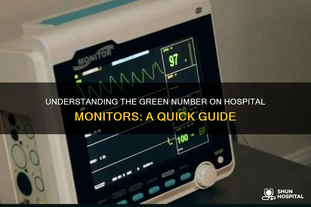 what is the green number on a hospital monitor