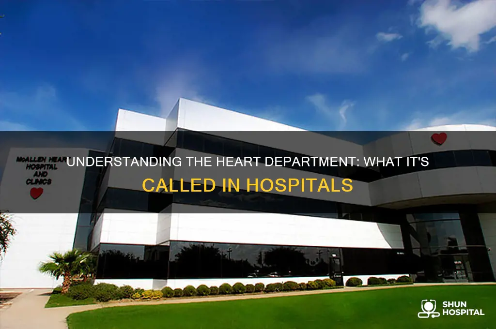 what is the heart department called in the hospital