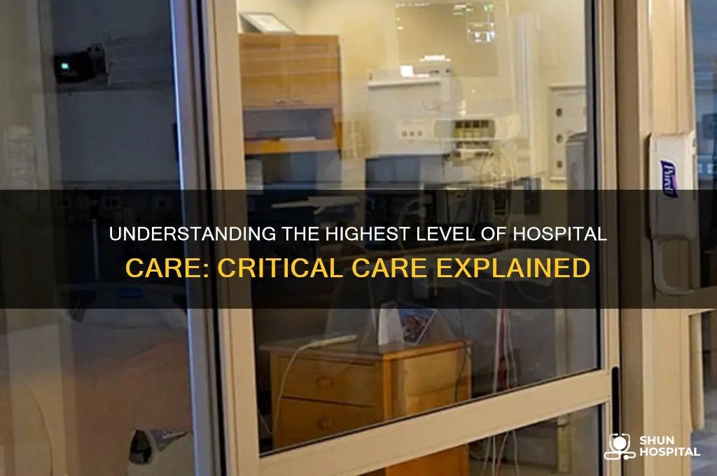 what is the highest level of care in hospital