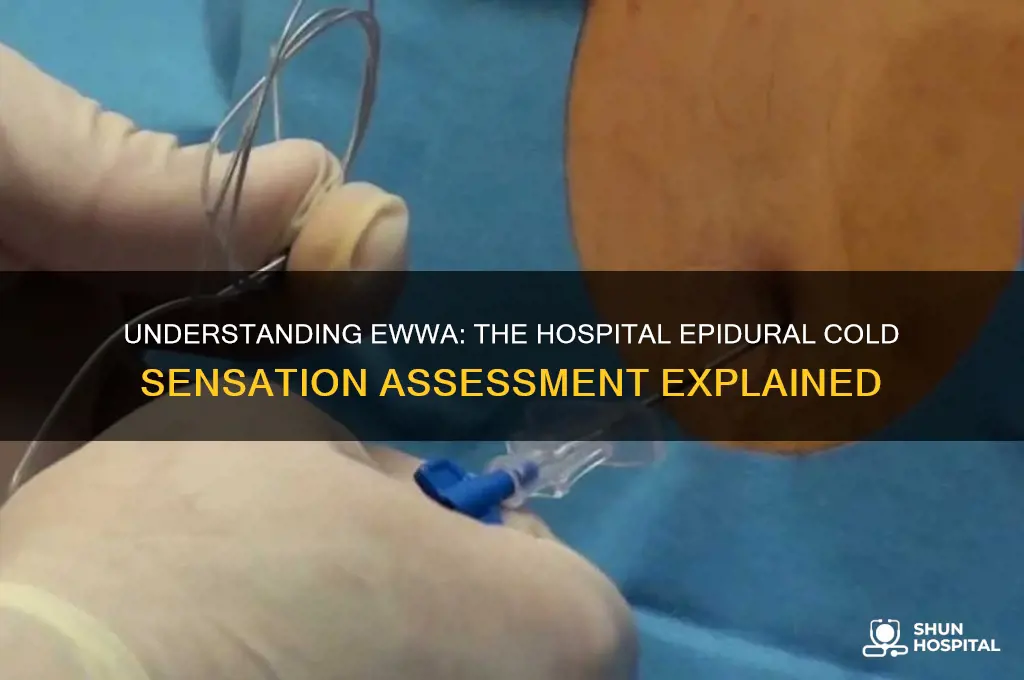 what is the hospital epidural cold sensation assessment called ewwa