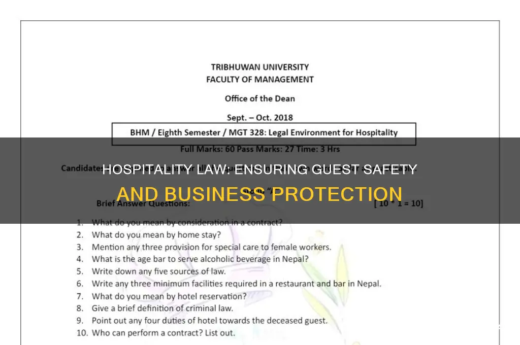 what is the importance of hospitality law