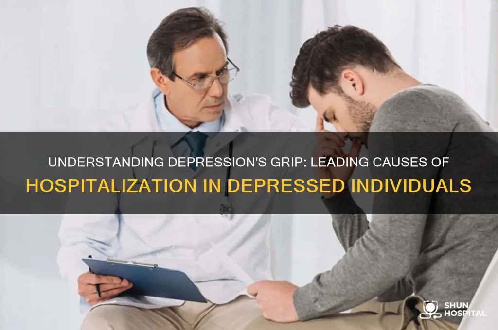 what is the major reason for hospitalization of depressed clients