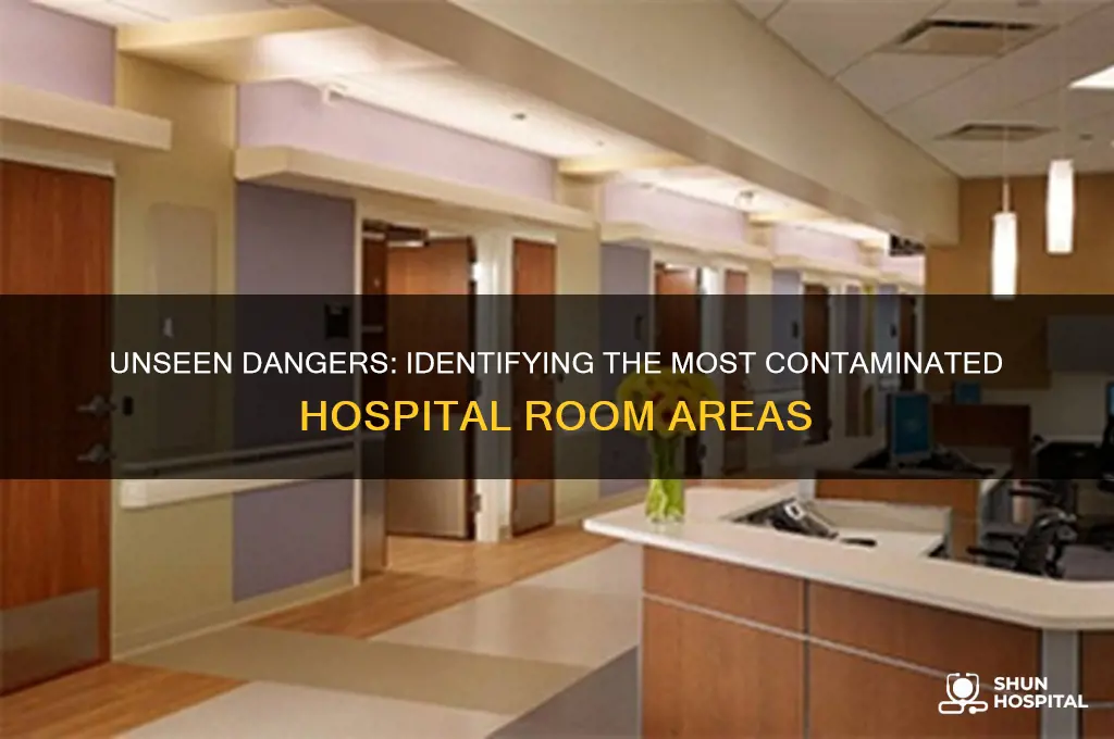 what is the most contaminated part of a hospital room