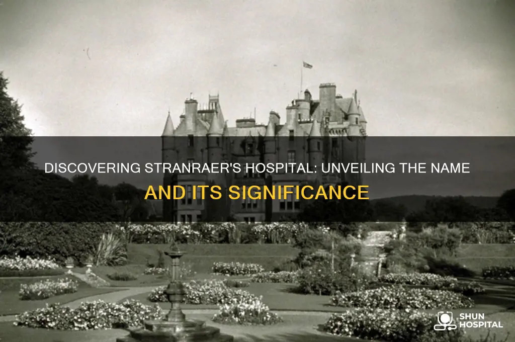 what is the name of the hospital in stranraer