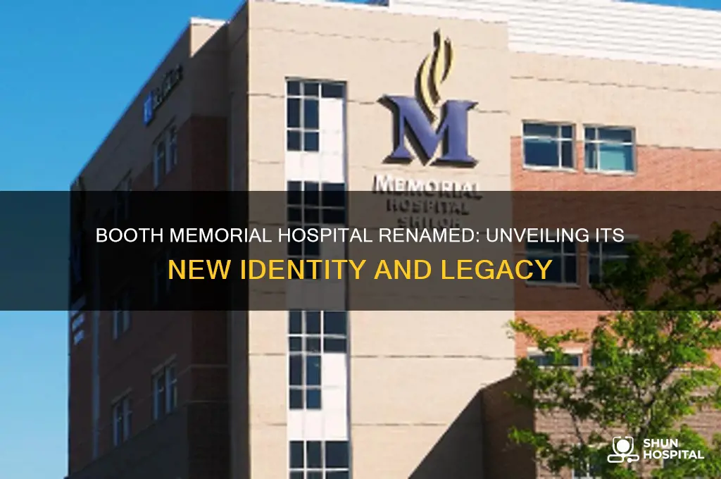 what is the new name of booth memorial hospital