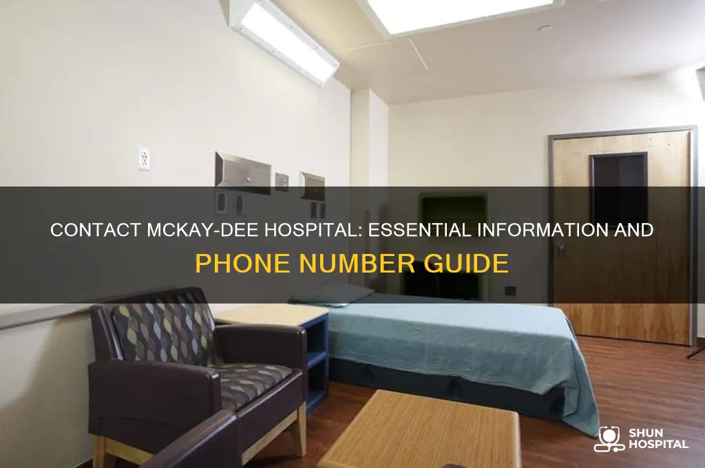 what is the number to mckay dee hospital informaton